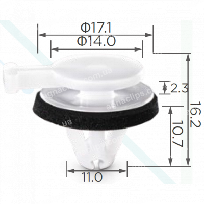 C 1740 Кліпса Land Rover LR034389 молдингу скла