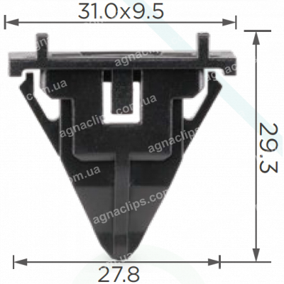 C 1754 Кліпса Toyota 6199135010 молдингу крила