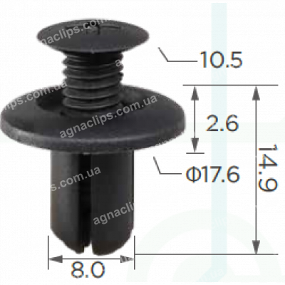 C 1766 Кліпса Ford W705845S300 Hyundai Kia 8659028000 Mazda B0925183 0G0325007A MB45556143 Honda 91507SH3003 Chevrolet