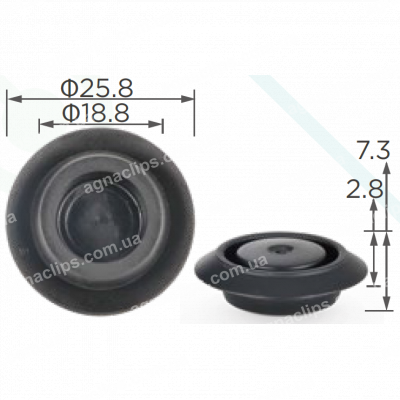 C 1807 Заглушка Ø 17,5мм Nissan пластикова