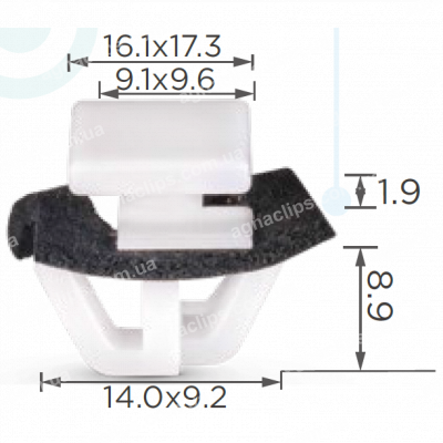 C 1832 Кліпса Hyundai Kia 8775838000 молдинг