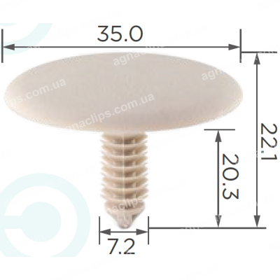 C1838 Кліпса Dodge Chrysler TY98TL2AA