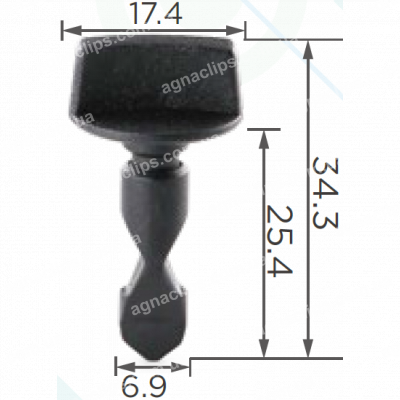 C 1846 Кліпса Audi VW 6Q0807643 кріплення бампера