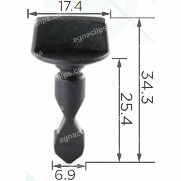 C 1846 Кліпса Audi VW 6Q0807643 кріплення бампера