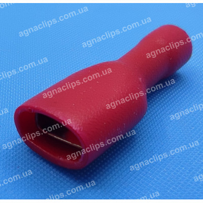 FDFD 1,25-250 Клема 6,3 мм. гніздова (мама) у повній ізоляції червона