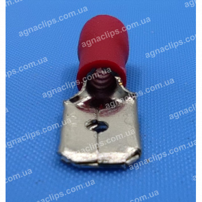 MDD 1,25-250 Клема 6,3 мм. штирьова (тато) в ізоляції червона