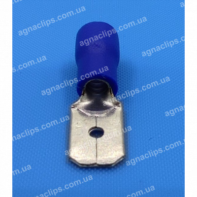 MDD 2-250 Клема 6,3 мм. штирьова (тато) в ізоляції синя