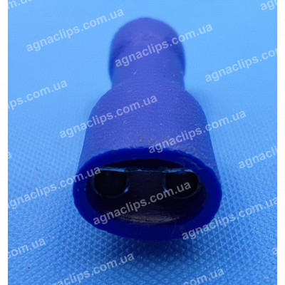 FDFD 2-187(8) Клема 4,8 мм. гніздова (мама) у повній ізоляції синя