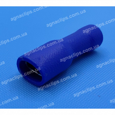 FDFD 2-187(8) Клема 4,8 мм. гніздова (мама) у повній ізоляції синя