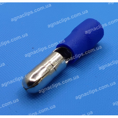 MPD 2-156 Клема Ø 4 мм. штирьова (тато) в ізоляції синя (на сигналізацію)