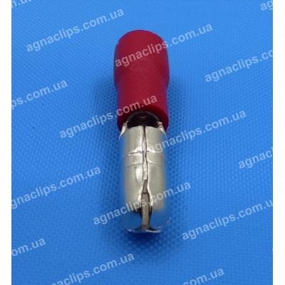 MPD 1,25-156 Клема Ø 4 мм. штирьова (тато) в ізоляції червона (на сигналізацію)