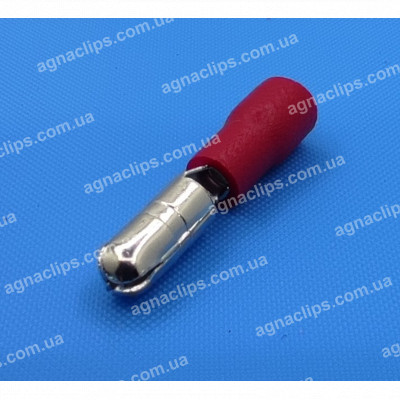 MPD 1,25-156 Клема Ø 4 мм. штирьова (тато) в ізоляції червона (на сигналізацію)