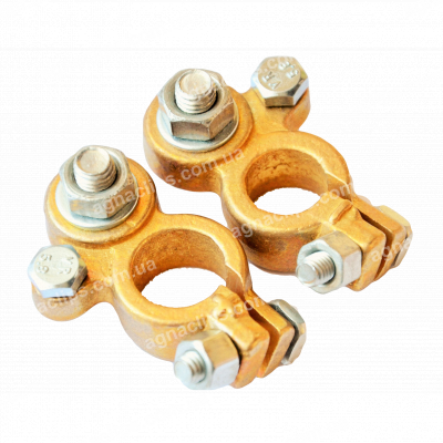 Клеми АКБ латунні M8 пара