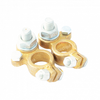 Клеми АКБ латунні M10 пара