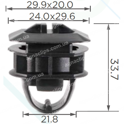 C 1644 Комплект Mercedes A0099884278 кріплення накладки порога