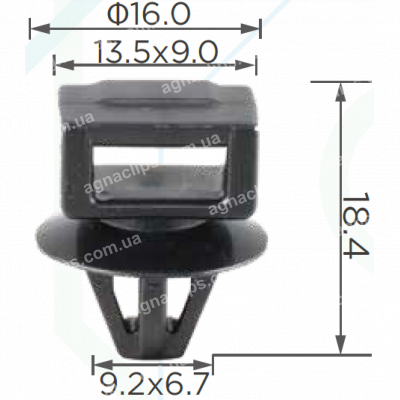 C 1857 Тримач для хомута 8мм шириною
