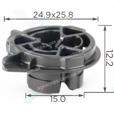C 1868 Тримач обшивки T=25.0*26.0, H=12.2, F=15.2 Audi A3, S3