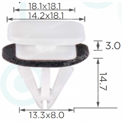 C 1901 Кліпса молдінга порога Ford