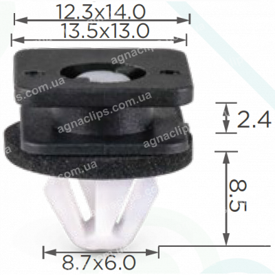 C 1902 Кліпса молдингу скла Ford