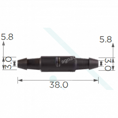 C 1932 З'єднувач Ford 5.7x5.7x38.1mm