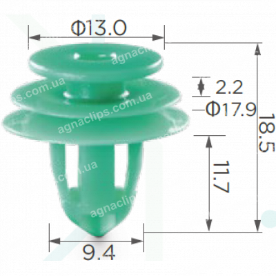 C 1862 Кліпса Honda Acura 91560SZW003