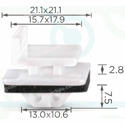 C 1923 Кліпса Honda 91514SYP003 накладки порога