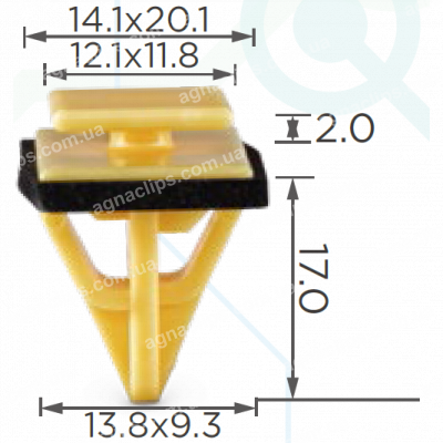 C 1956 Кліпса до Hyundai Kia 877593V000 Молдинг