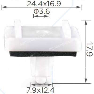 C 1958 Кліпса Hyundai Kia 877582S000 Решітка бампера