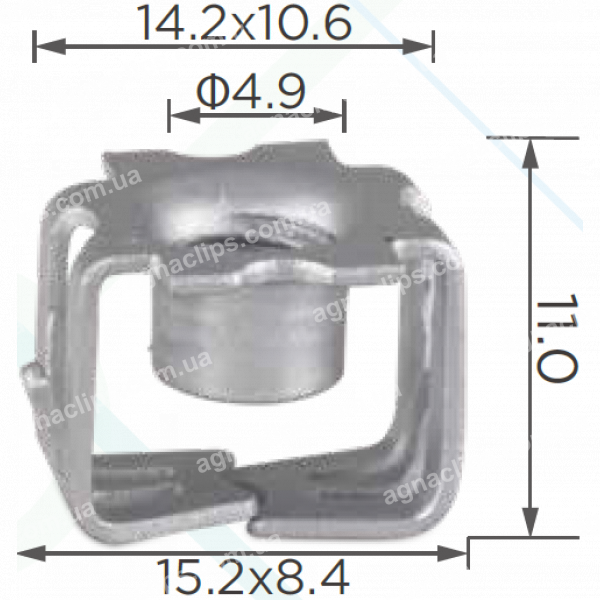 H 2185 Скоба M5 15.2x11 GM