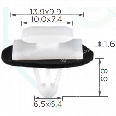 C 1970 Кліпса Nissan 8235A1431 молдингу двері