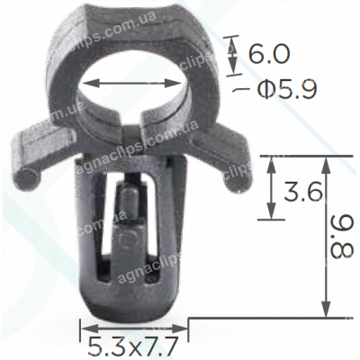 C 1983 Утримувач проводки Mazda F=5,2, H=16,3