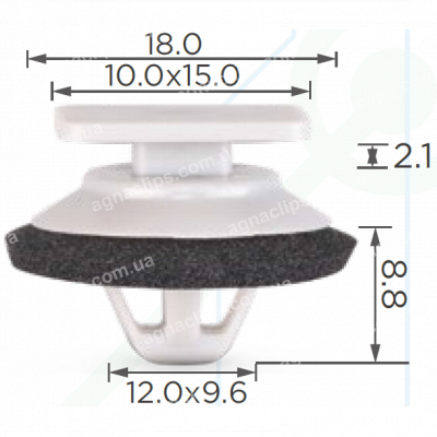 C 1985 Кліпса Mazda KD5351SJ3A молдингу двері
