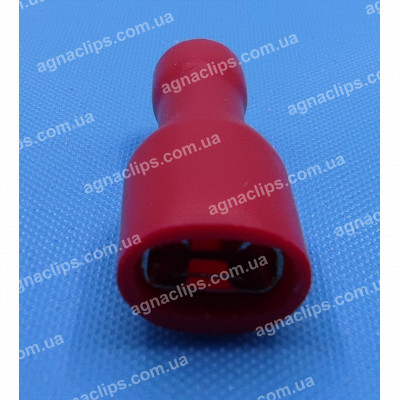 FDFD 1,25-187(8) Клема 4,8 мм. гніздова (мама) у повній ізоляції червона