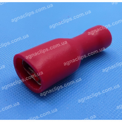 FDFD 1,25-187(8) Клема 4,8 мм. гніздова (мама) у повній ізоляції червона