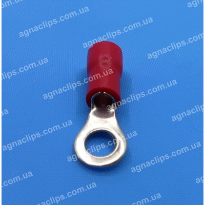 RV 1,25-4 Клема маси Ø 4мм. в ізоляції червона