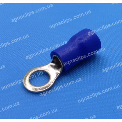RV 2-4 Клема маси Ø 4мм. в ізоляції синя