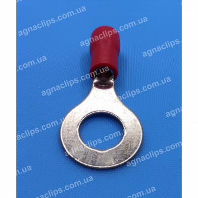 RV 1,25-6 Клема маси Ø 6мм. в ізоляції червона