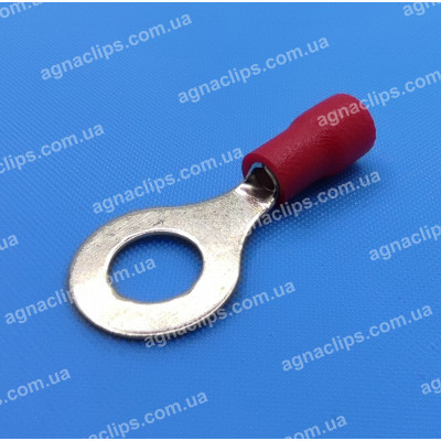 RV 1,25-6 Клема маси Ø 6мм. в ізоляції червона