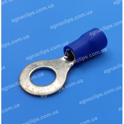 RV 2-6 Клема маси Ø 6мм. в ізоляції синя