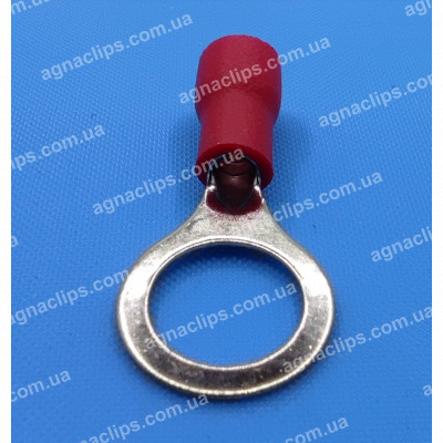 RV 1,25-8 Клема маси Ø 8мм. в ізоляції червона