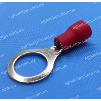 RV 1,25-8 Клема маси Ø 8мм. в ізоляції червона