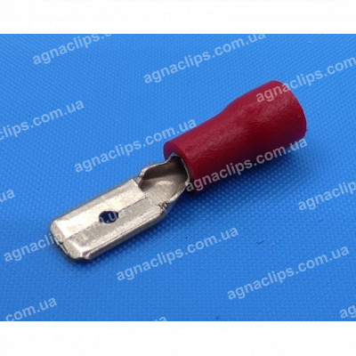 MDD 1,25-187 (5) Клема 4,8 мм. штирьова (тато) в ізоляції червона