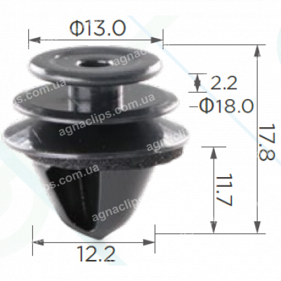 C 1877 Кліпса обшивки універсальна