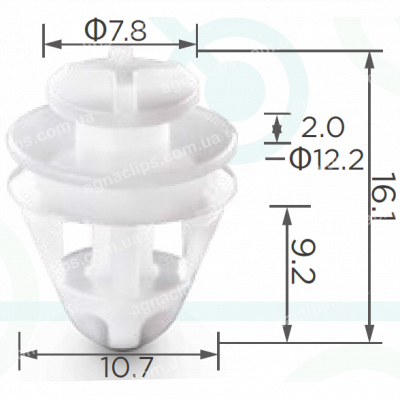 C 3015 Кліпса Renault 7701061797 двері молдингу