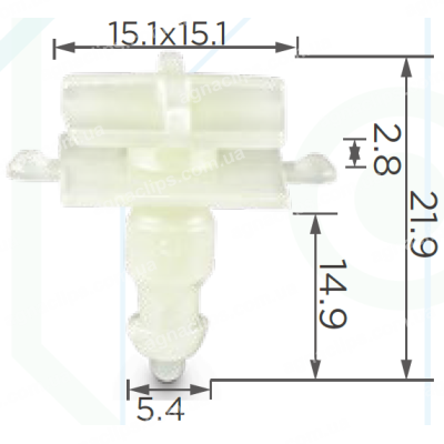C 3034 Кліпса молдингу Nissan