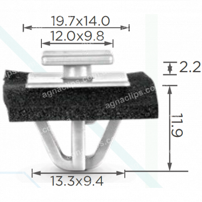 C 3040 Кліпса Hyundai Kia 873822W000 молдинг багажника