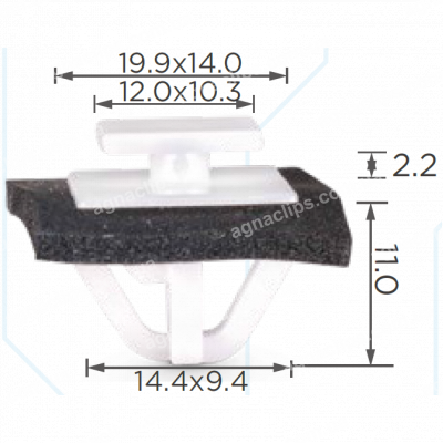 C 3049 Кліпса Hyundai Kia 877162W000 Молдинг