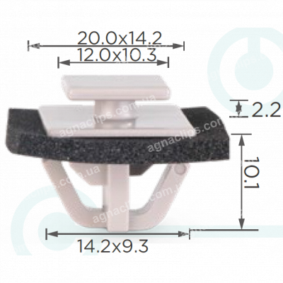 C 3052 Кліпса для Hyundai 87756C8700 87758B9010 Молдинг