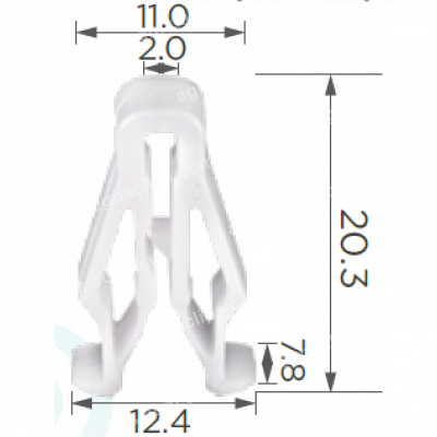 C 1880 Кліпса панелі приладів
