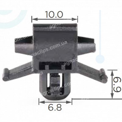 C 1924 Кліпса обшивки Honda F=6.8